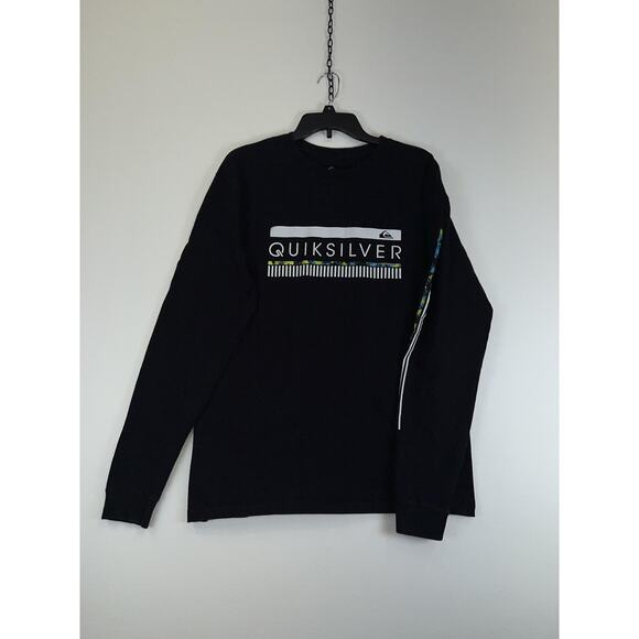 Quiksilver Shirt Mens Large Long Sleeve Crewneck Graphic Surf Skater - Picture 1 of 5
